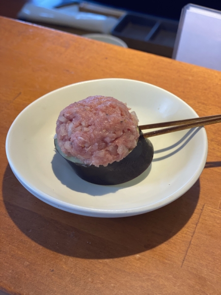 茄子の肉詰め